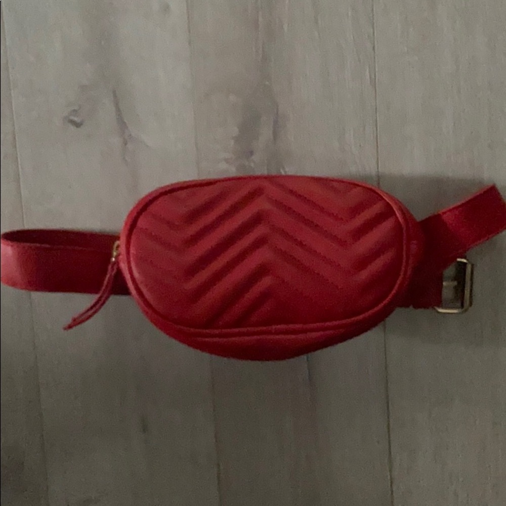 Red waist pouch